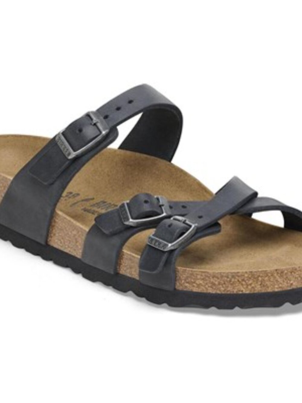 Birkenstock - Womens Franca Oil Sandal, size 7 US womens, color black.